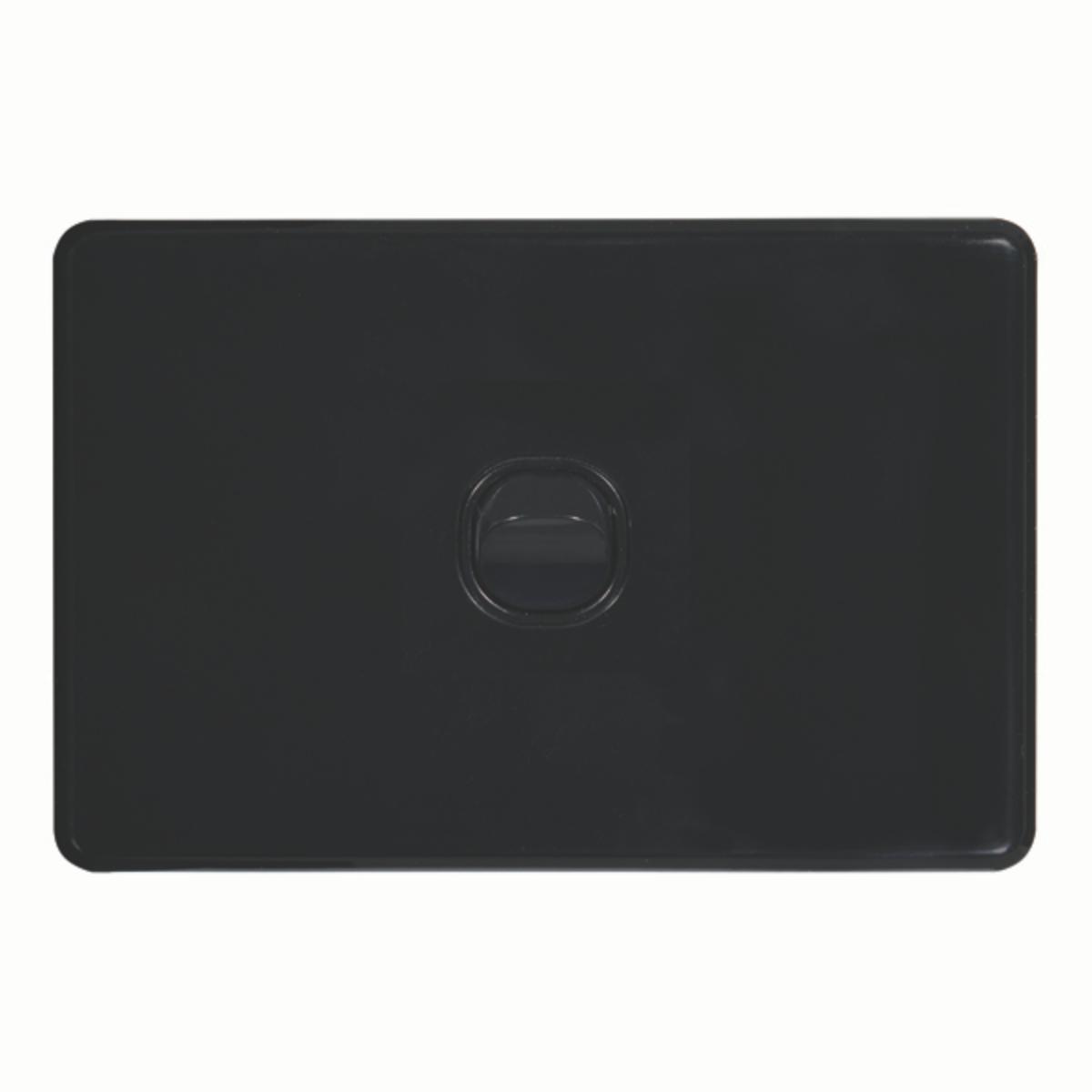 FLAT CAT SWITCH HORIZ 1G 16A BLACK