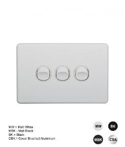 FLAT CAT SWITCH HORIZ 3G 16A WHITE FLAT CAT SWITCH HORIZ 3G 16A WHITE