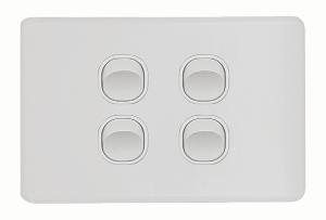 FLAT CAT SWITCH HORIZ 4G 16A MATT WHITE FLAT CAT SWITCH HORIZ 4G 16A MATT WHITE