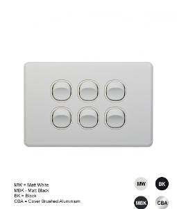 FLAT CAT SWITCH HORIZ 6G 16A WHITE FLAT CAT SWITCH HORIZ 6G 16A WHITE