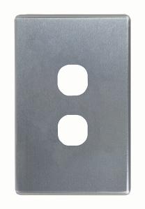 FLAT CAT SWITCH COVER VERT 2G BRUSH ALUM FLAT CAT SWITCH COVER VERT 2G BRUSH ALUM