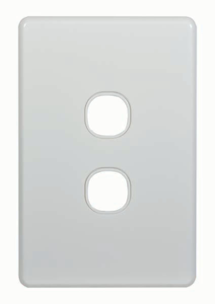 SWITCH PLATE 2 GANG SLIM COVER ONLY