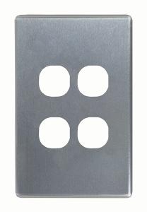 FLAT CAT SWITCH COVER VERT 4G BRUSH ALUM FLAT CAT SWITCH COVER VERT 4G BRUSH ALUM
