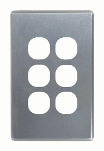 FLAT CAT SWITCH COVER VERT 6G BRUSH ALUM FLAT CAT SWITCH COVER VERT 6G BRUSH ALUM