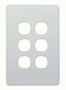 SWITCH PLATE 6 GANG SLIM COVER ONLY SWITCH PLATE 6 GANG SLIM COVER ONLY