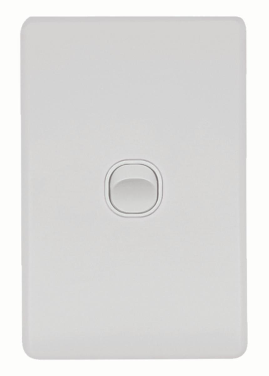 FLAT CAT SWITCH VERT 1G 16A MATT WHITE