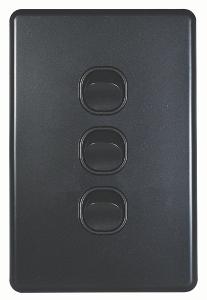 FLAT CAT SWITCH VERT 3G 16A MATT BLACK FLAT CAT SWITCH VERT 3G 16A MATT BLACK