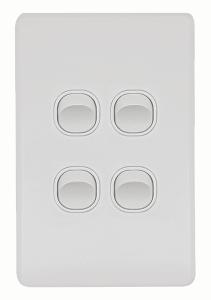 FLAT CAT SWITCH VERT 4G 16A MATT WHITE FLAT CAT SWITCH VERT 4G 16A MATT WHITE