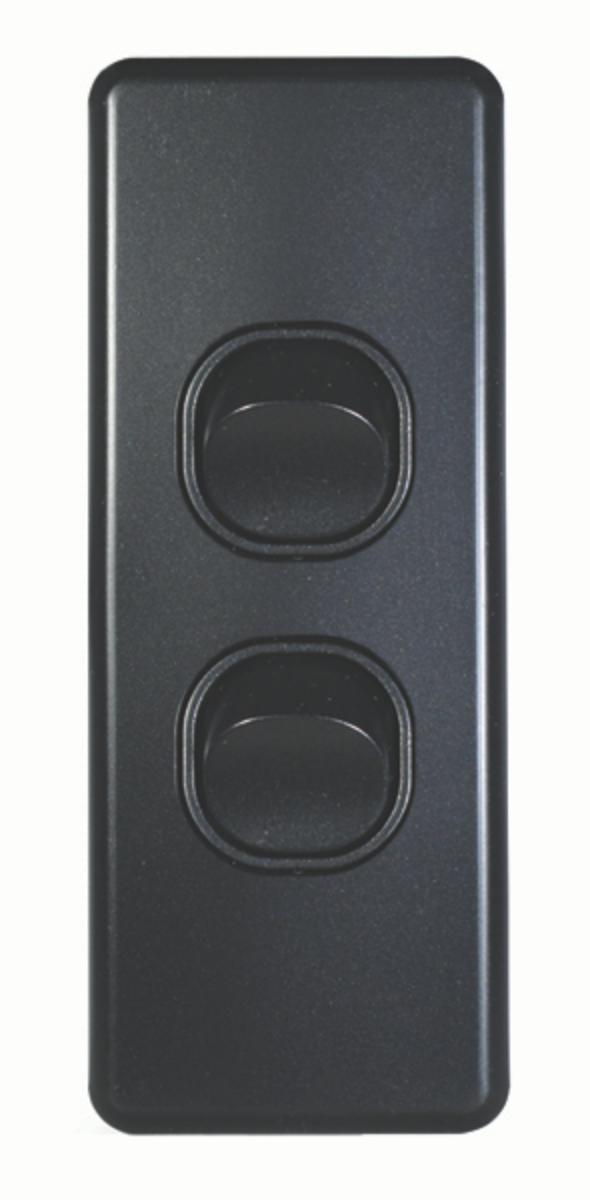 FLAT CAT ARCH SWITCH VERT 2G 16A MAT BLK