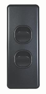 FLAT CAT ARCH SWITCH VERT 2G 16A MAT BLK FLAT CAT ARCH SWITCH VERT 2G 16A MAT BLK