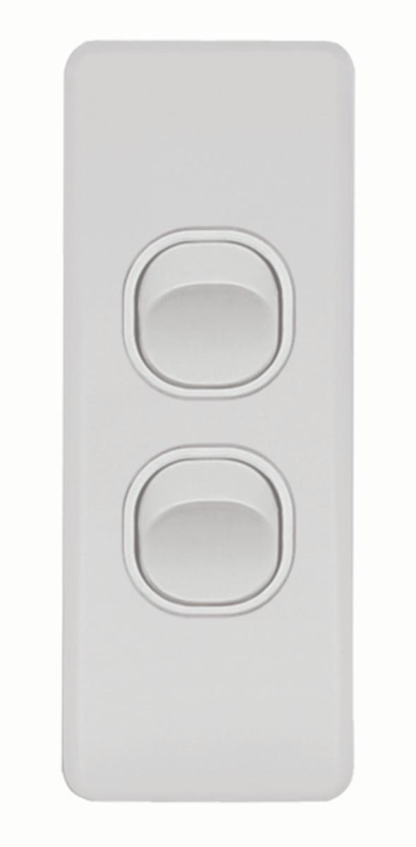 FLAT CAT ARCH SWITCH VERT 2G 16A MAT WHT