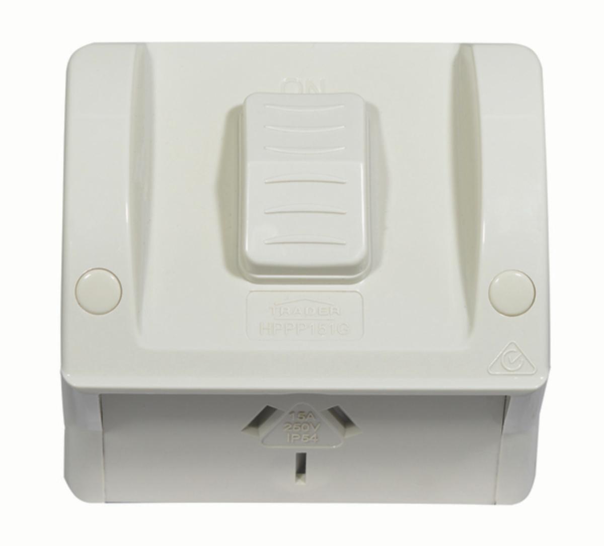HIPPO SINGLE W/P GPO IP54 15A GREY