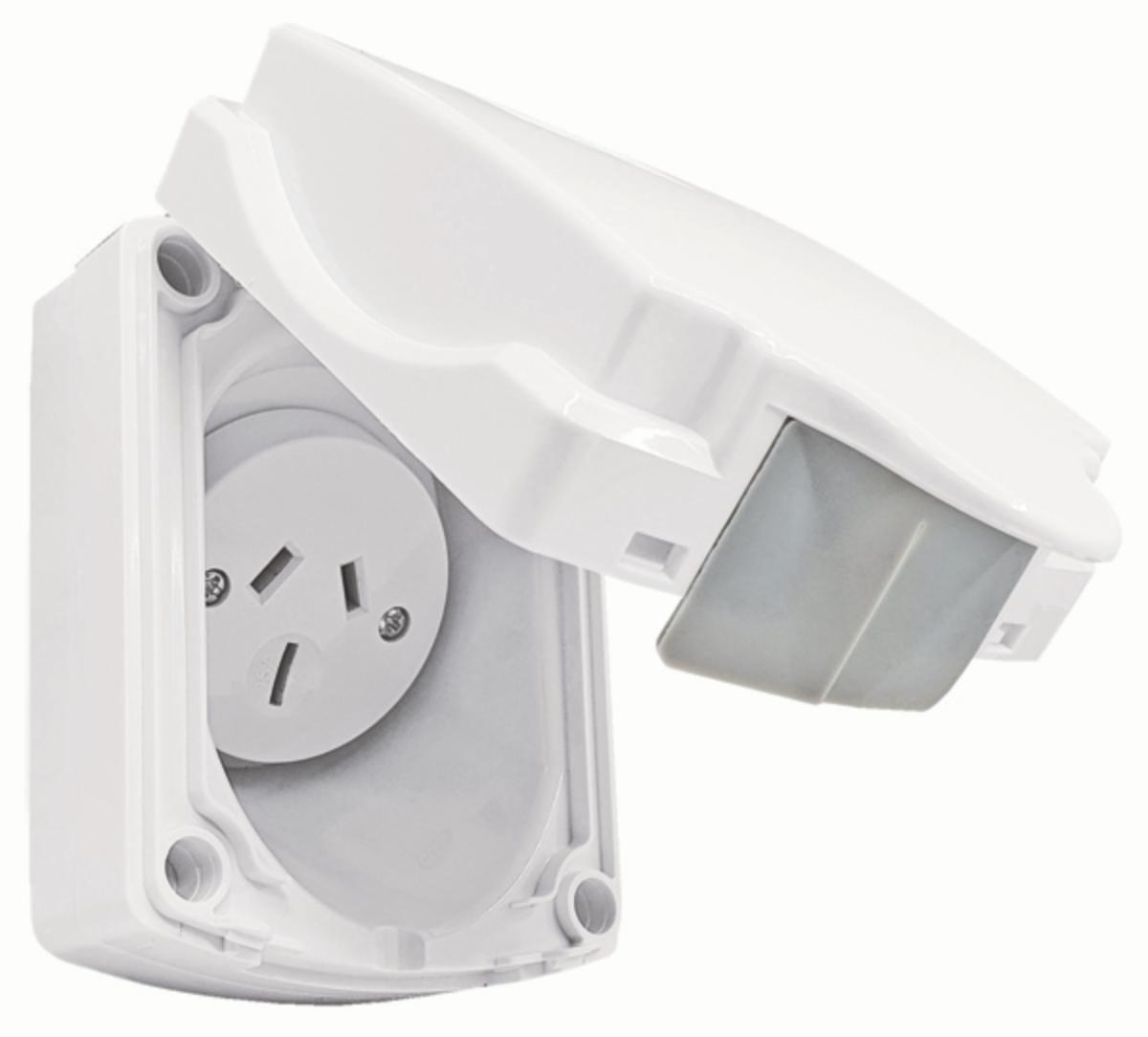 HIPPO SINGLE AUTO W/P GPO IP54 15A GREY