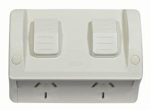 HIPPO DOUBLE W/P GPO IP54 15A GREY HIPPO DOUBLE W/P GPO IP54 15A GREY
