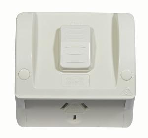 HIPPO SINGLE W/P GPO IP54 10A GREY HIPPO SINGLE W/P GPO IP54 10A GREY