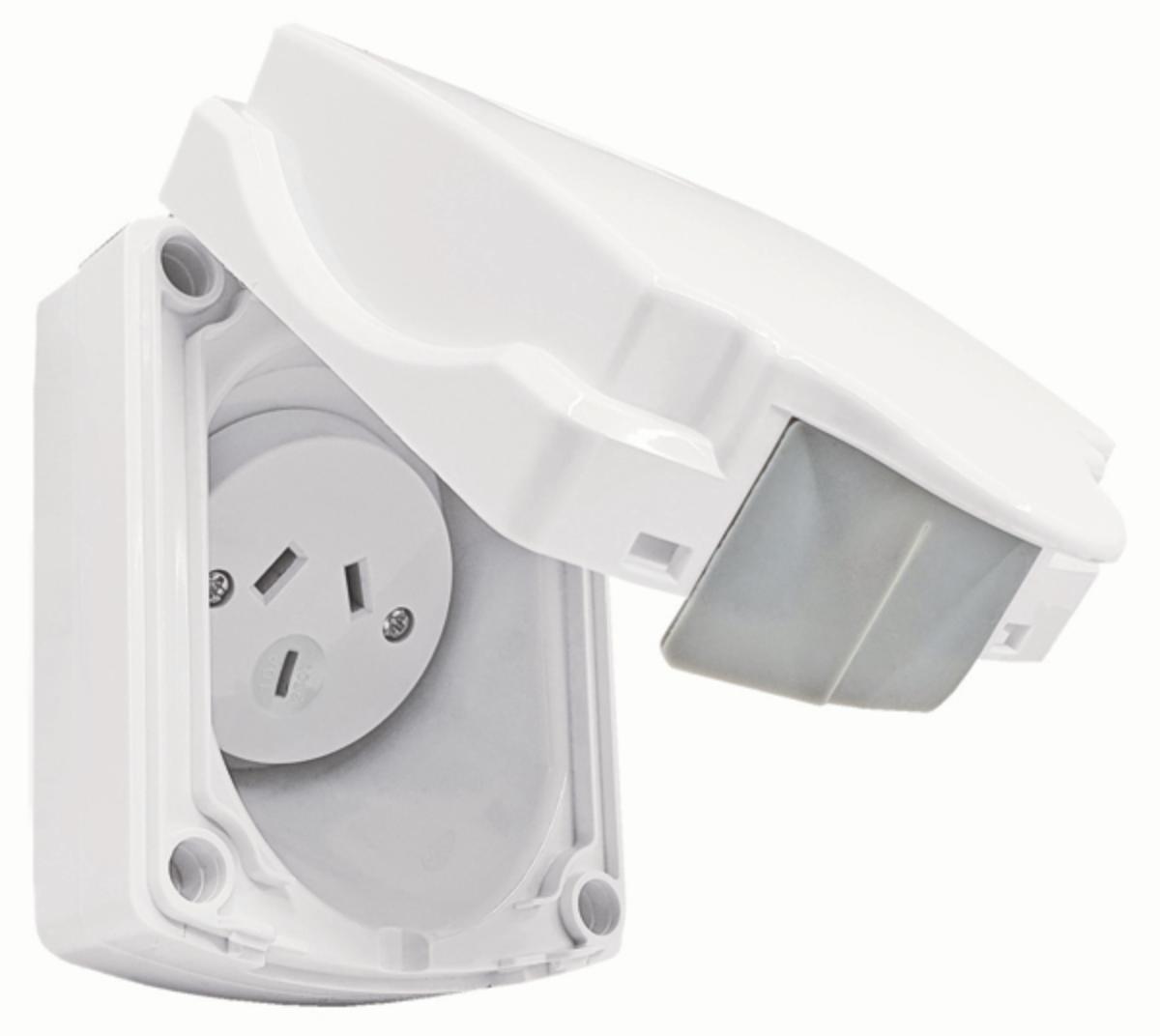 HIPPO SINGLE AUTO W/P GPO IP54 10A GREY