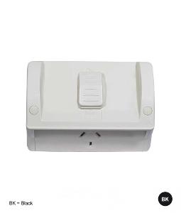 W/P S/GPO IP54 10A 250V LRG BK/BOX W/P S/GPO IP54 10A 250V LRG BK/BOX