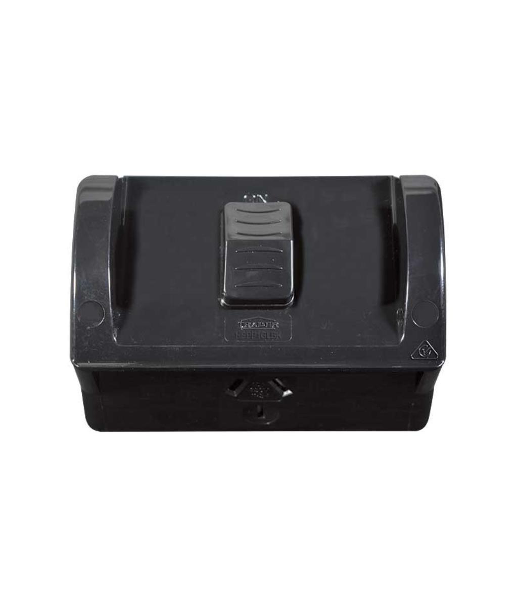 W/P S/GPO IP54 10A 250V BK LRG BK/BOX