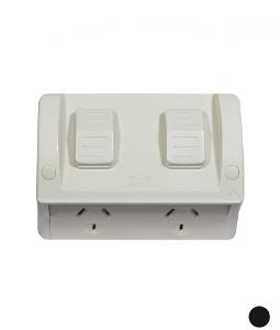 DOUBLE OUTDOOR POWER POINT IP54 10A