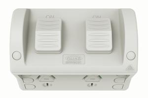 HIPPO DBL W/P GPO SEPAR CIRC IP54 10A GY HIPPO DBL W/P GPO SEPAR CIRC IP54 10A GY