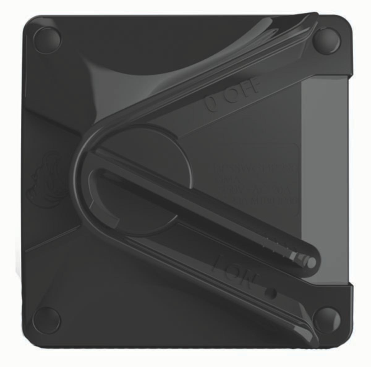 HIPPO W/P SWITCH IP66 20A 250V D/P BLACK
