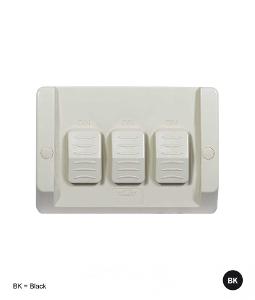 W/P SWITCH TRPL IP66 16AX20A 250V LG B/B W/P SWITCH TRPL IP66 16AX20A 250V LG B/B
