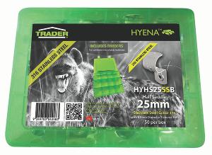 HALF SADDLE 25MM STLS STL 6.5HOLE BOX 50 HALF SADDLE 25MM STLS STL 6.5HOLE BOX 50