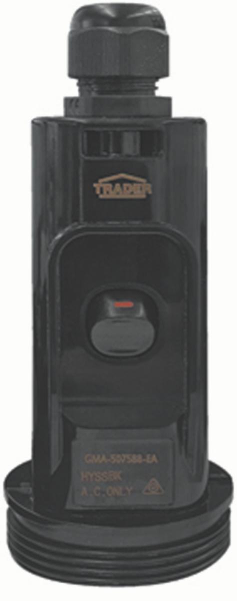 HYENA SUSPENDED SGL GPO 10A 3PIN BLACK