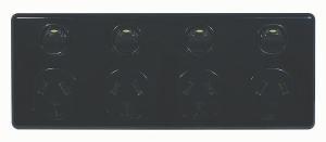 LEOPARD QUAD GPO 10A D/P BLACK LEOPARD QUAD GPO 10A D/P BLACK