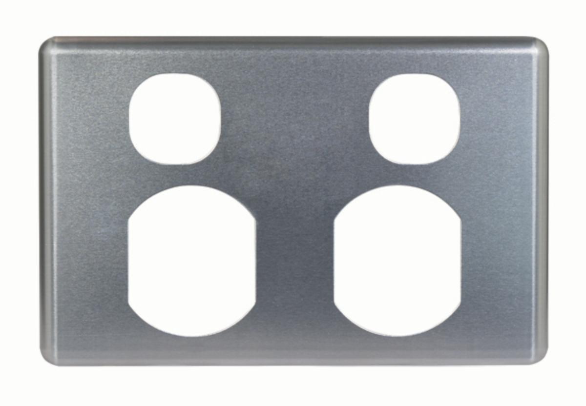 PUMA DOUBLE GPO COVER ONLY BRUSHED ALUM