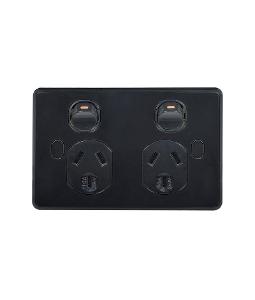 PUMA D/GPO VANDALPROOF 10A D/P SHUTT BLK PUMA D/GPO VANDALPROOF 10A D/P SHUTT BLK