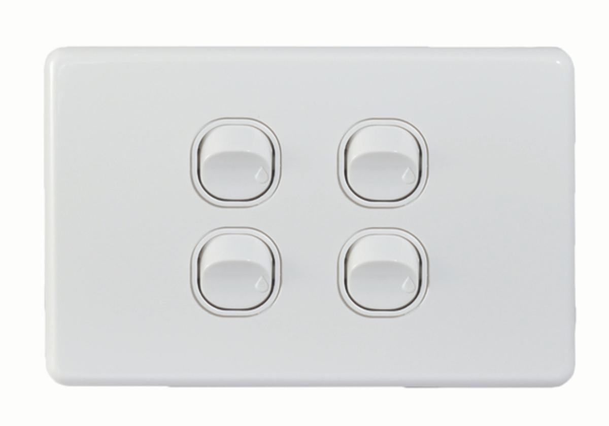 PUMA W/P SWITCH IP66 HORIZ 4G 10AX WHITE