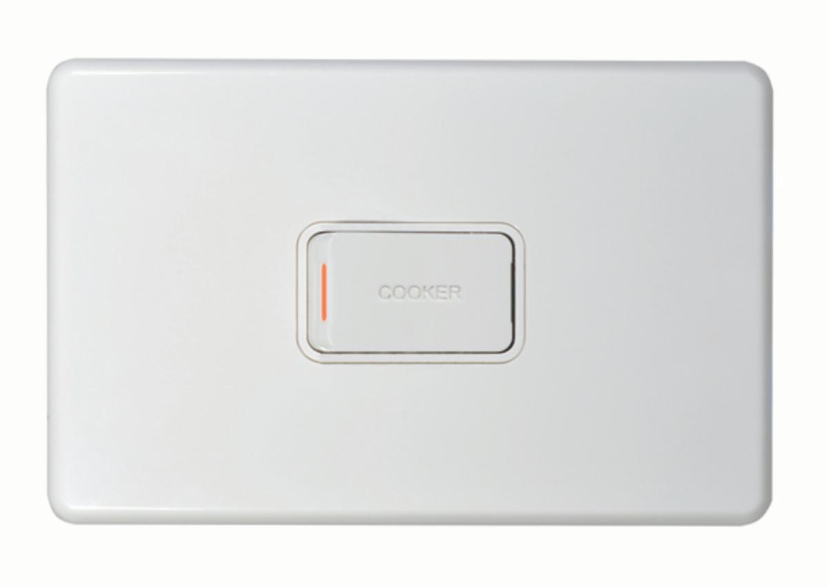 PUMA OVEN SWITCH 45A D/P HORIZ WHITE