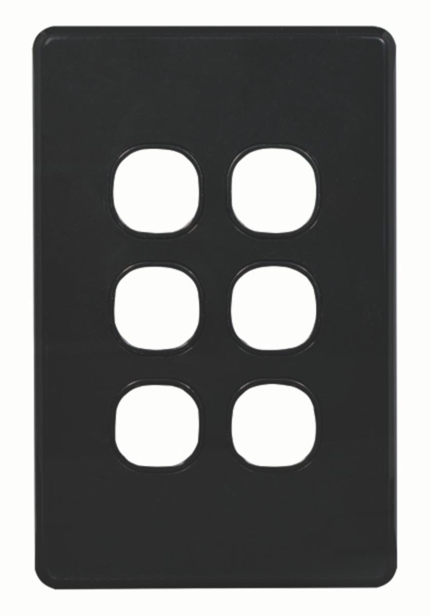 PUMA SWITCH PLATE LESS MECH VERT 6G BLK