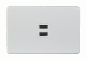 PUMA DUAL USB CHARGER PLATE 3.4A WHITE PUMA DUAL USB CHARGER PLATE 3.4A WHITE