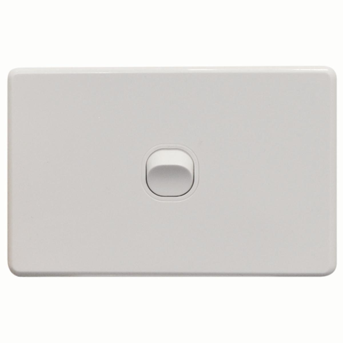 THRIFTEE SWITCH HORIZ 1GANG 10AX WHITE