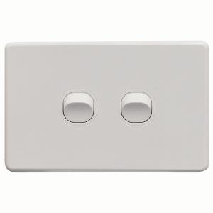 THRIFTEE SWITCH HORIZ 2GANG 10AX WHITE THRIFTEE SWITCH HORIZ 2GANG 10AX WHITE