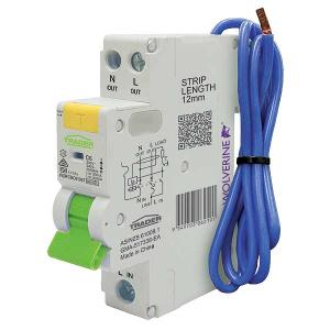RCBO 6KA 1P 6A 240V 30MA TP A 1M + TAIL RCBO 6KA 1P 6A 240V 30MA TP A 1M + TAIL