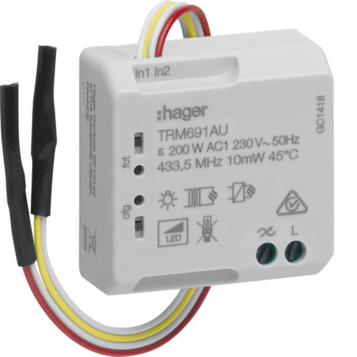 FM RF DIMMER 200W 2 WIRES 2 INPUTS