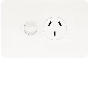 ALLURE SINGLE GPO 10A HORIZ MATT WHITE ALLURE SINGLE GPO 10A HORIZ MATT WHITE