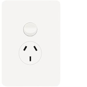 ALLURE SINGLE GPO 10A VERT GLOSS WHITE ALLURE SINGLE GPO 10A VERT GLOSS WHITE