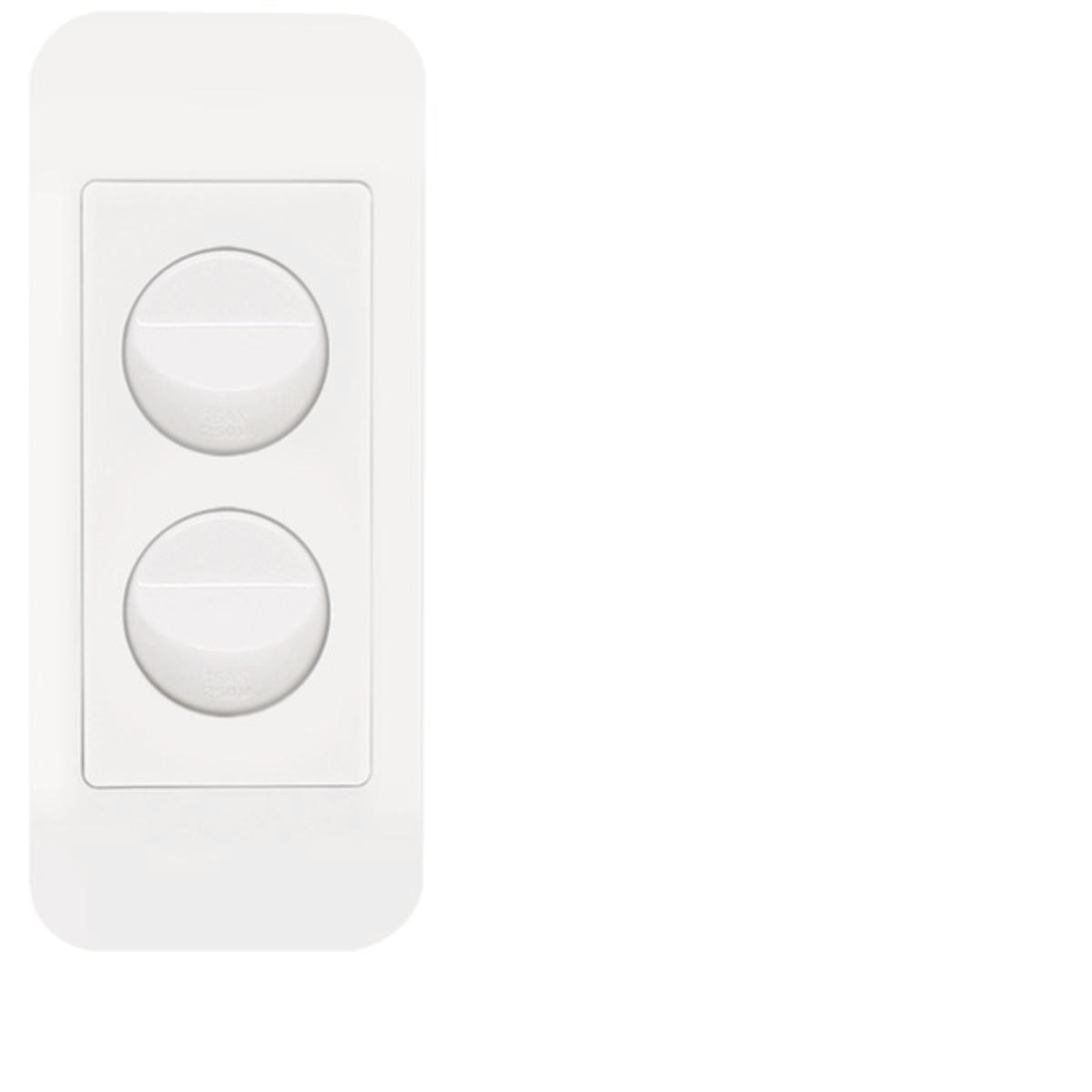 ALLURE ARCH SWITCH 2G 16A 2WAY GL/WHITE