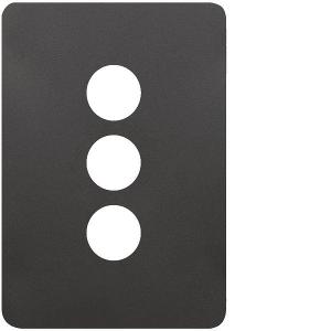 ALLURE 3 GANG SWITCH PLATE MATT BLACK ALLURE 3 GANG SWITCH PLATE MATT BLACK