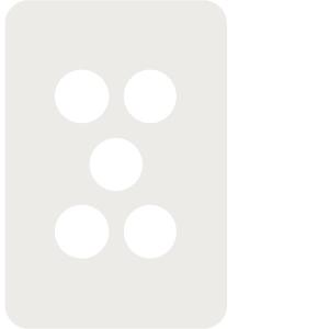ALLURE 5 GANG SWITCH PLATE MATT WHITE ALLURE 5 GANG SWITCH PLATE MATT WHITE