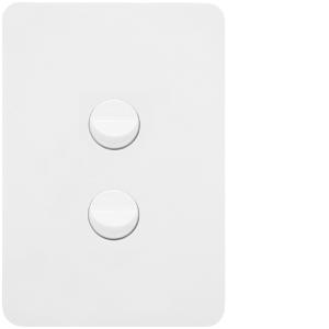 ALLURE 2 GANG SWITCH 16A 2WAY GLOSS WHT