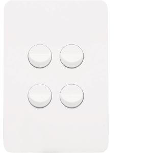 ALLURE 4 GANG SWITCH 16A 2WAY MATT WHITE ALLURE 4 GANG SWITCH 16A 2WAY MATT WHITE