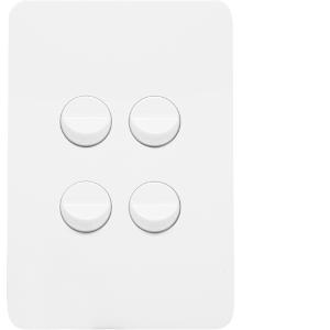 ALLURE 4 GANG SWITCH 16A 2WAY GLOSS WHT
