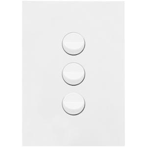 FINESSE ROCKER SWITCH 16A 2WAY 3G GL/WHT