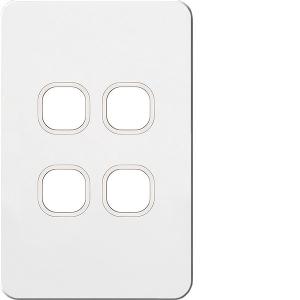 SILHOUETTE HYBRID SWITCH PLATE 4G WHITE SILHOUETTE HYBRID SWITCH PLATE 4G WHITE
