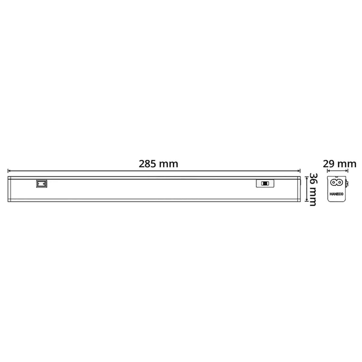 LED DIFF BATTEN VISTA LINK 4W CCT 300MM